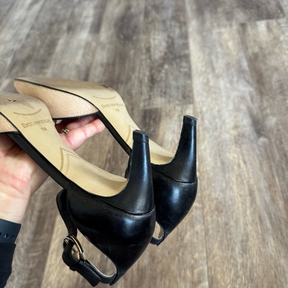 Enzo Angiolini Crystani Genuine Calf Hair Ankle Strap Pumps - Picture 3 of 8